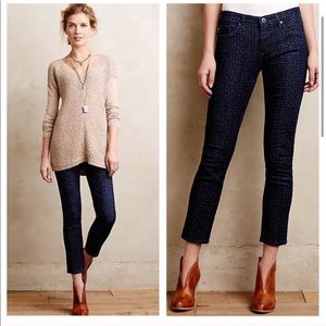 AG Stevie Ankle Slim Straight Polka Dotted Dark